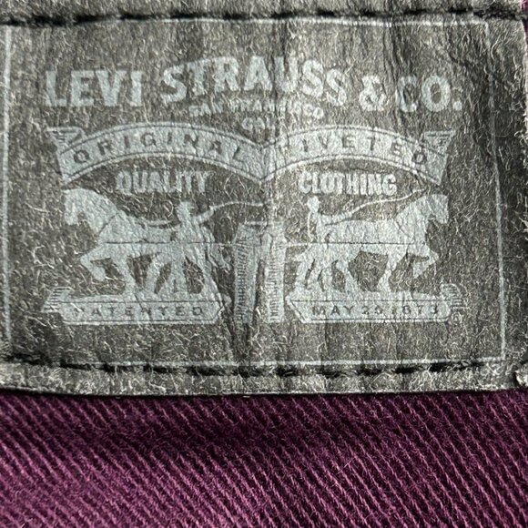 Levis Women's Junior 14 Regular 710 Super Skinny Distressed Purple Jeans - Picture 12 of 14